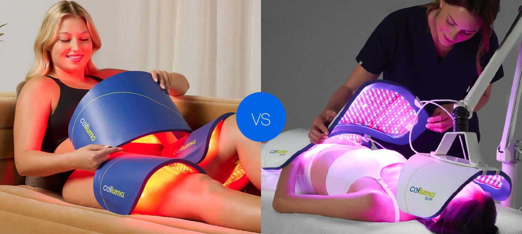 Customers using Celluma Panels at home and in the clinic