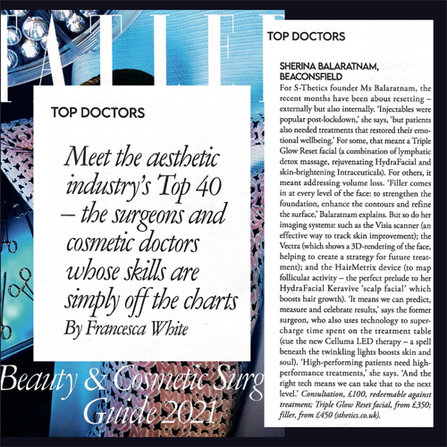 Aesthetic Industry's Top 40 in Tatler Magazine