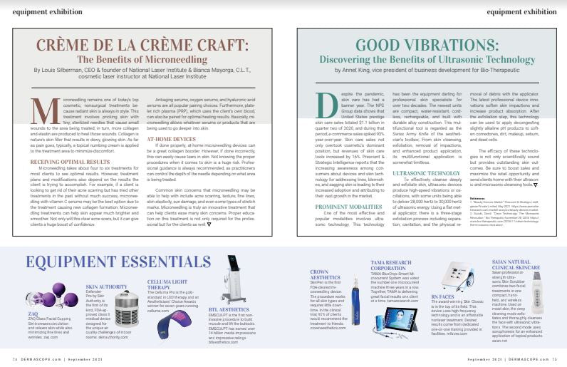 Highlights from Dermascope Magazine about Celluma