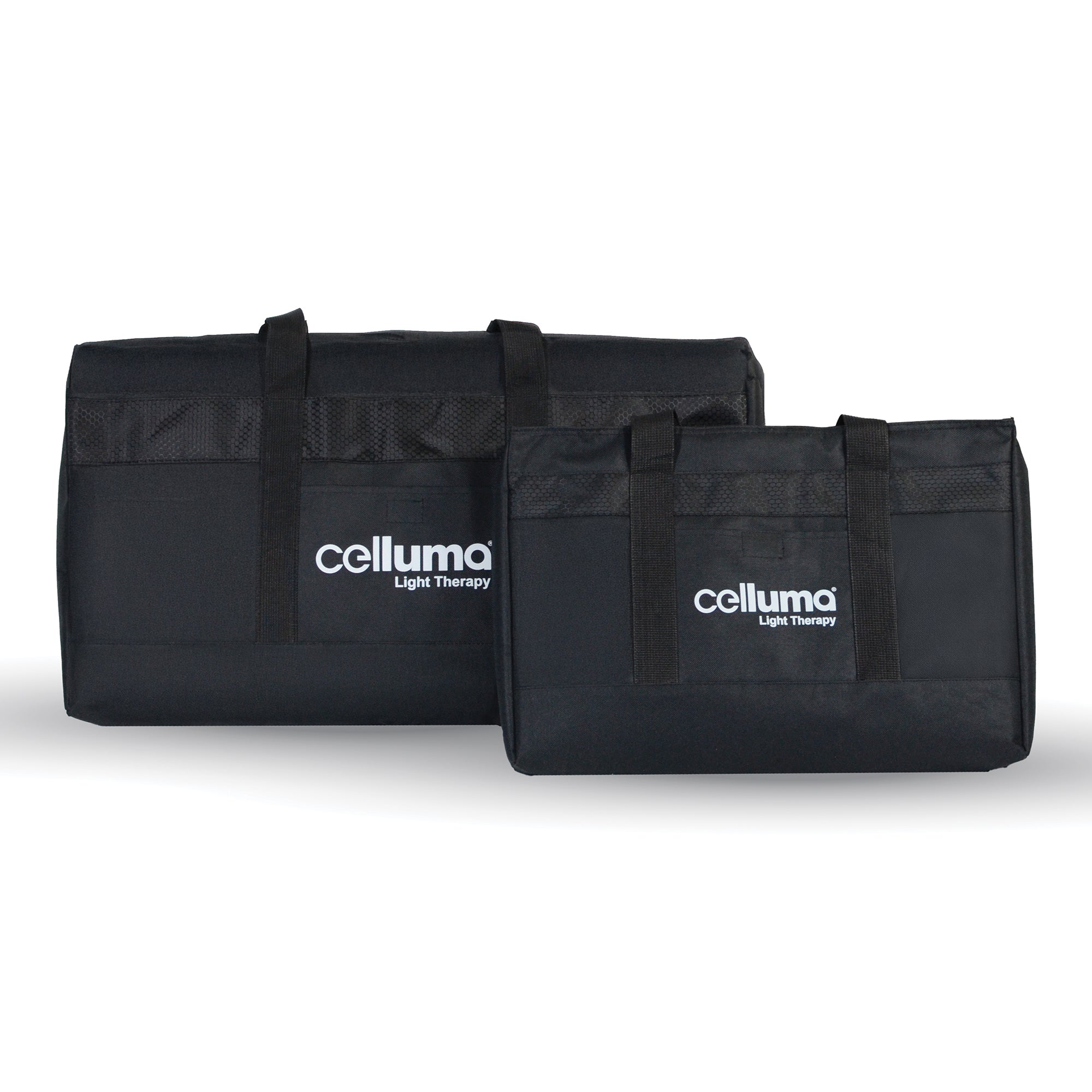 The small and large Celluma Premium Padded Tote Bag side by side.